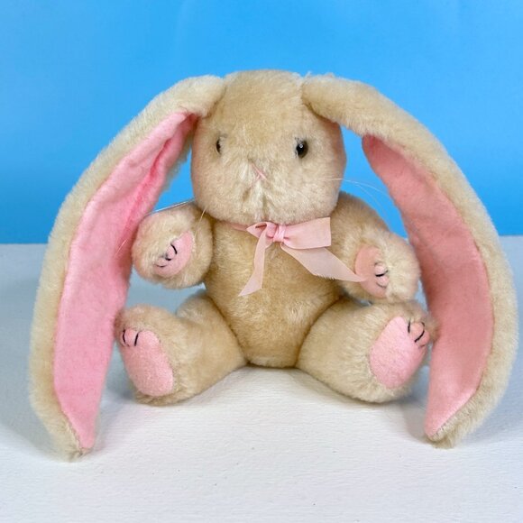 Vintage Very‎ Rare Cafi Hauppauge NY Bunny Rabbit 7.5" Plush Stuffed Animal Toy - Picture 1 of 5